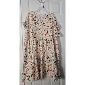 Unbranded  Boho Style Plus Size Dress Size 2X/3X Florial Pleaded Dress.